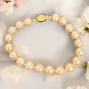 Marvella Pearl Bracelet Vintage Signed 6.5 Inches – Elegant Jewelry for Women